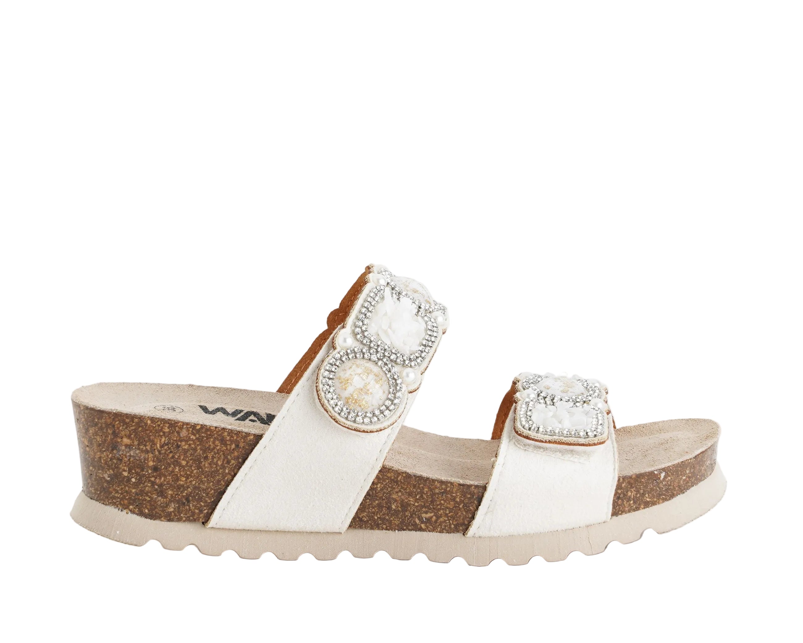 Sandalo con zeppa Melluso 018182 Bianco Donna