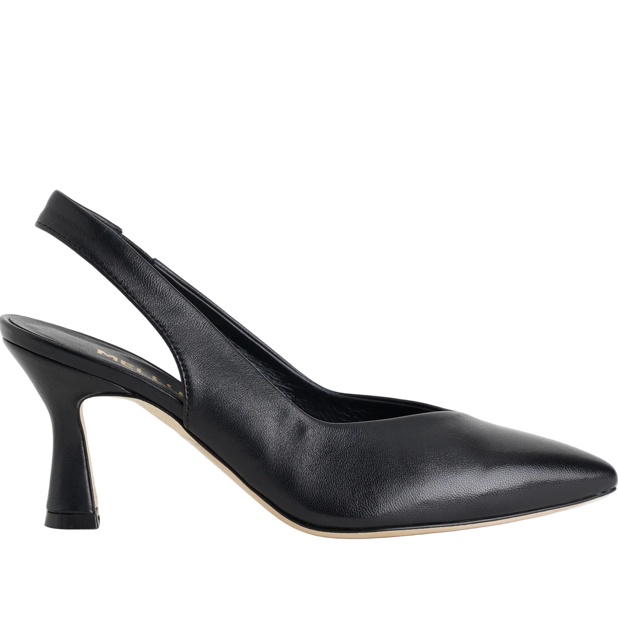 Decolletè donna Melluso D168Q nero in pelle – vista frontale, tacco 70 mm