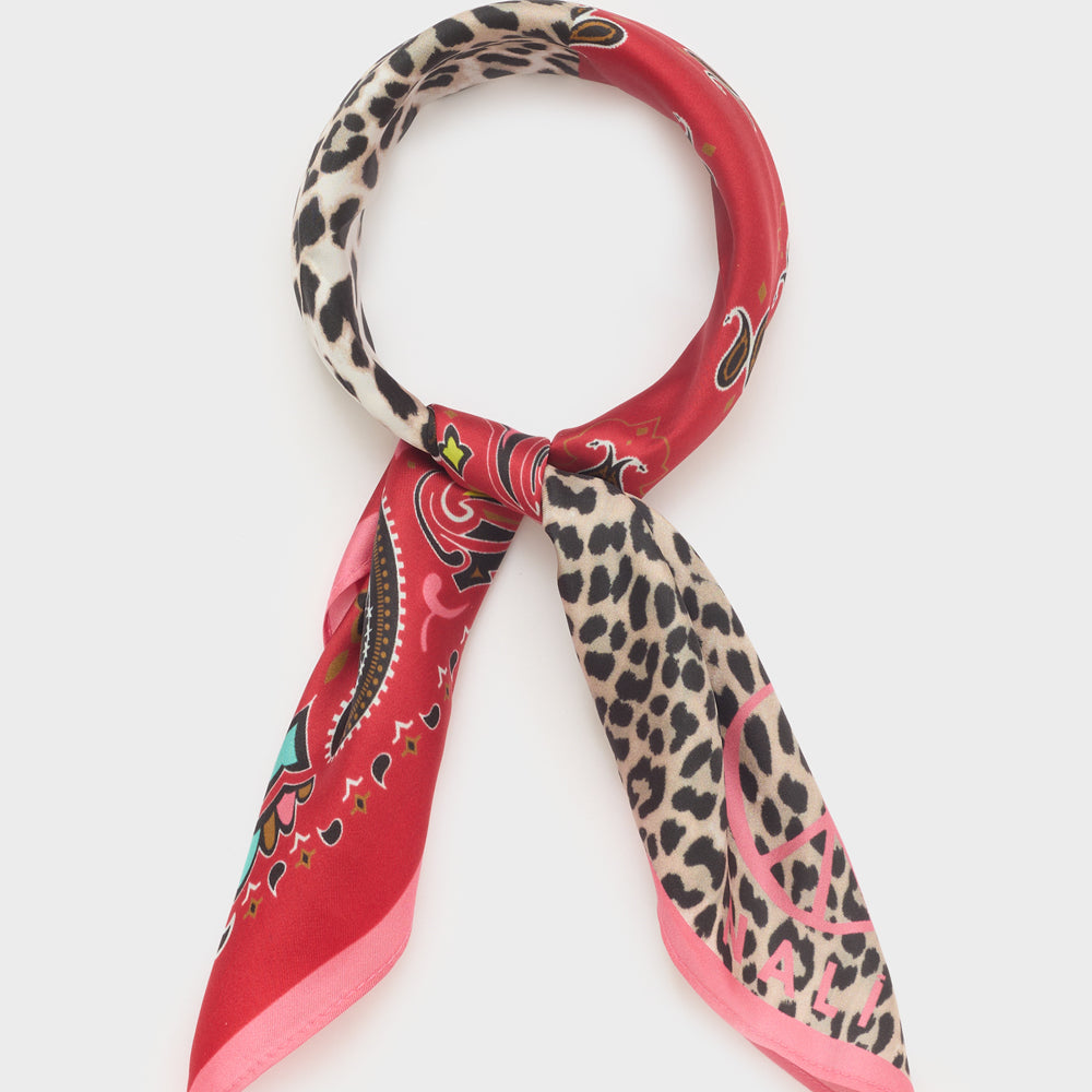 Foulard Nalì KESC0004 Paisley/Leopard Nero Donna