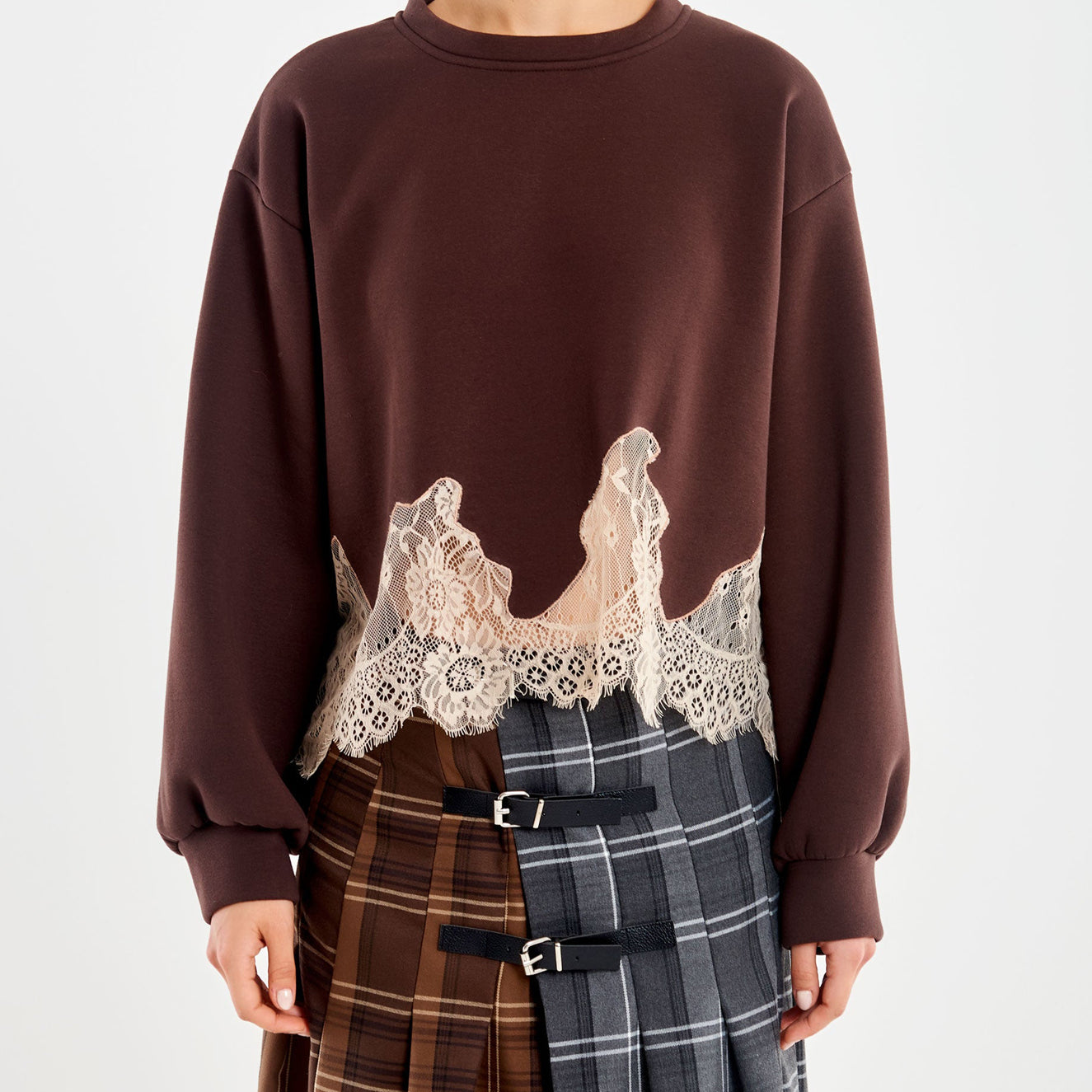 Felpa girocollo VICOLO TF1748 Marrone Donna