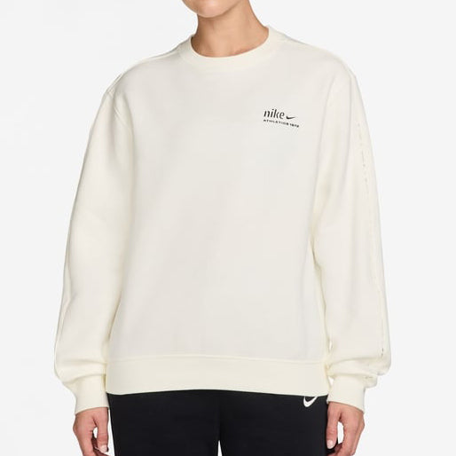 Felpa girocollo Nike Studio Fleece IQ3875-133 Sail/Black Donna