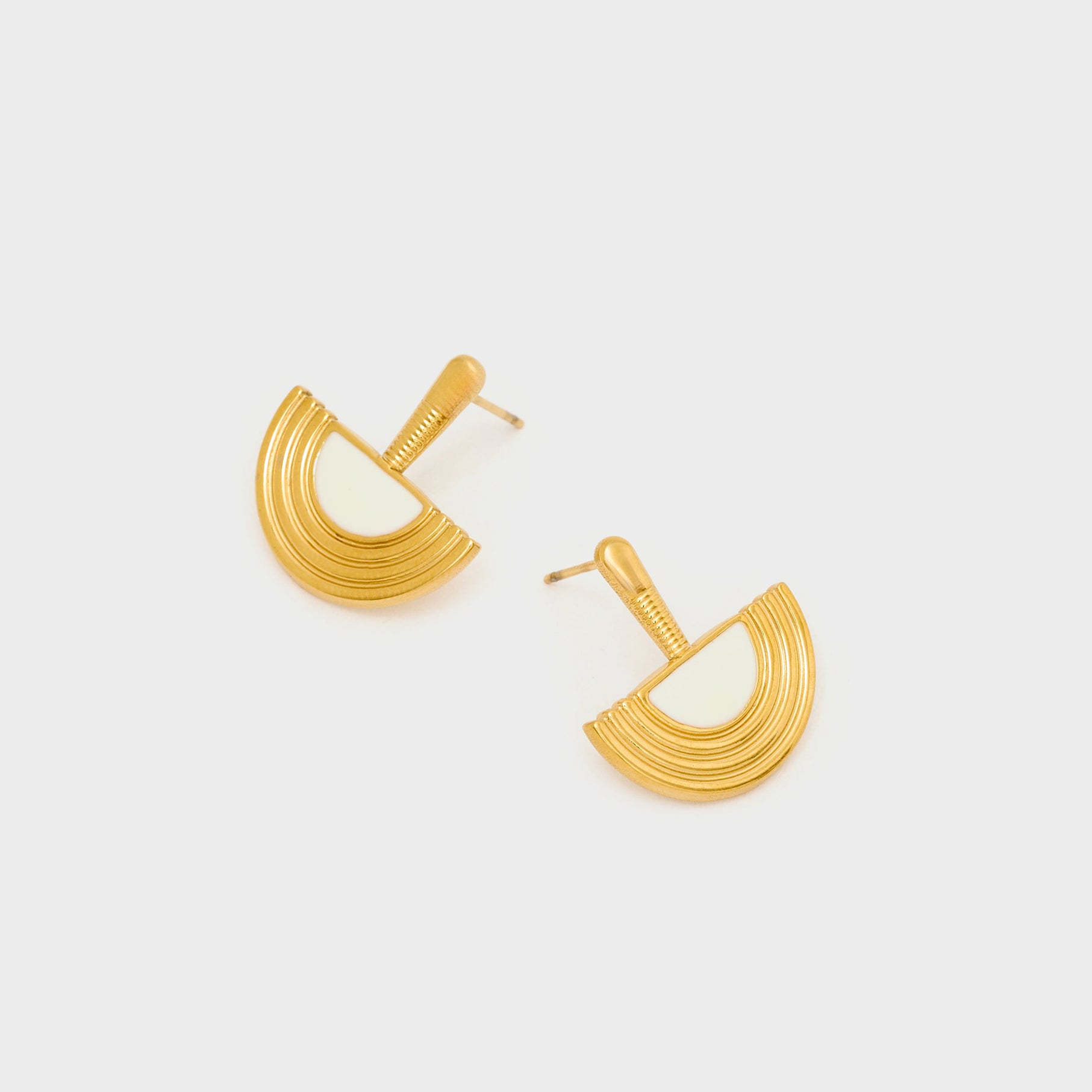Orecchini Pendenti Ventaglio Nali' YAOR0022 Bianco/Oro Donna