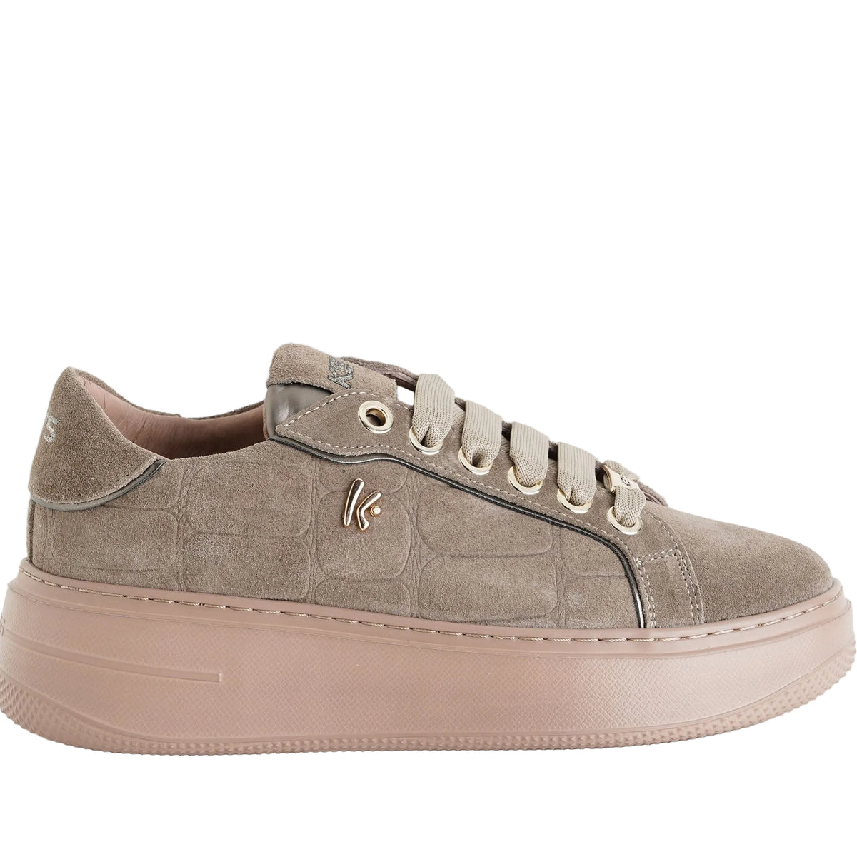 Sneakers con zeppa Keys K-13047 Taupe