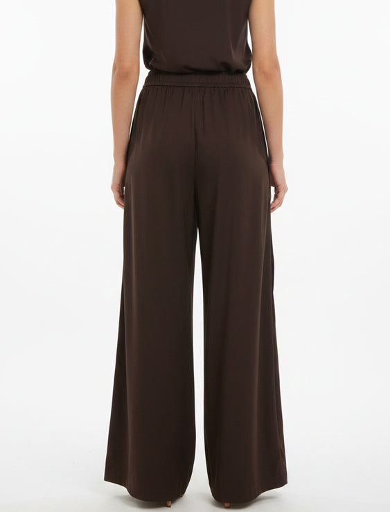 Pantalone Ampio in Popeline Vicolo TAB1888 Moro
