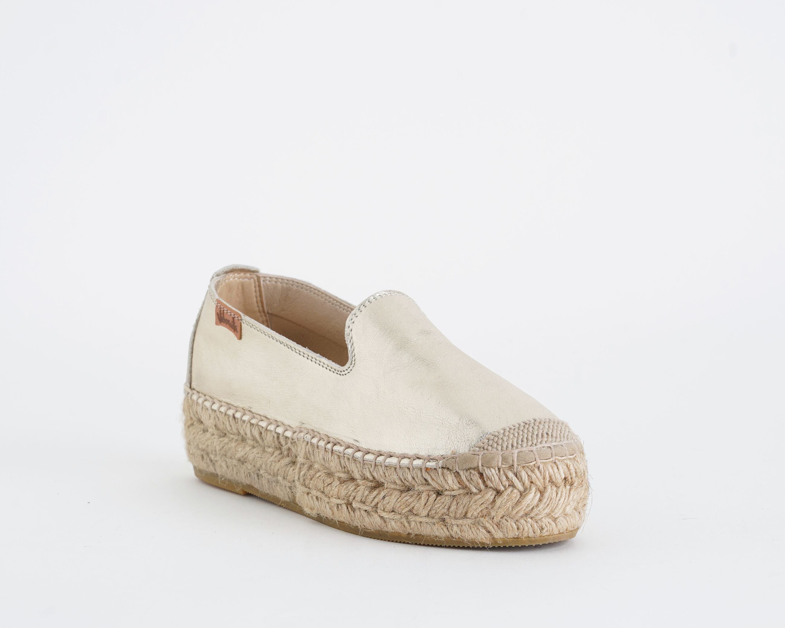 VIDORRETA Espadrillas 0165 nappa metallizzata platino donna - art. 0165