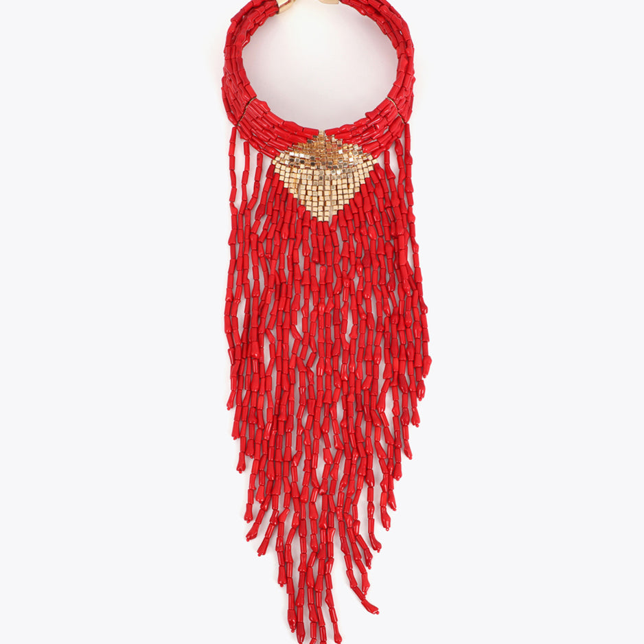 Collana con perline a cascata Lola Casademunt LS2603021.030 Rosso Donna