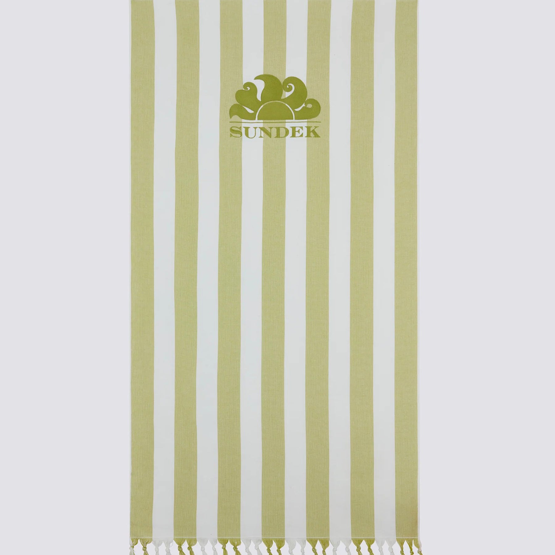 Telo mare Sundek Fouta Jacquard rigato AM321ATC1000 Jello Green