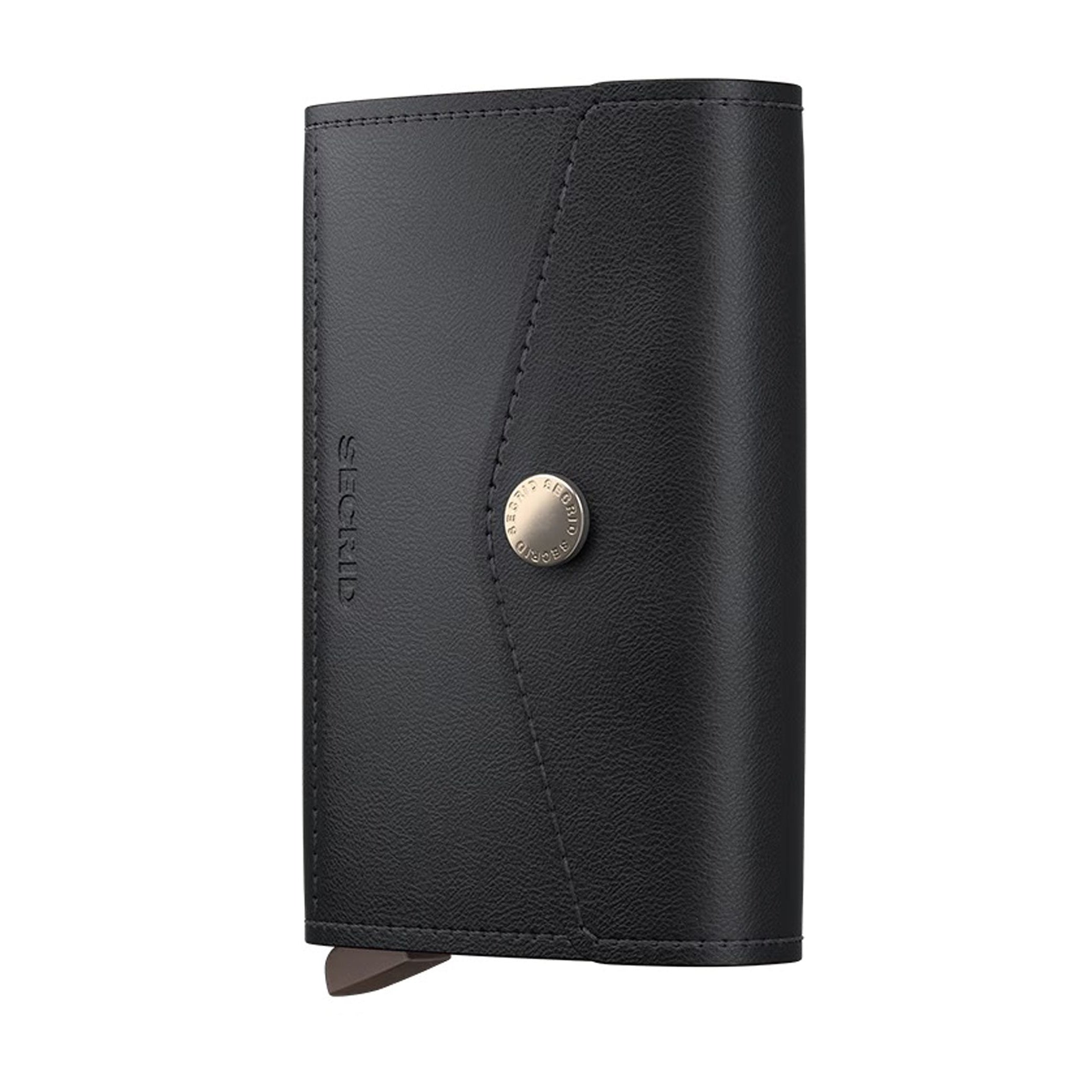 Portafoglio Secrid EOR-Black colore Black – envelope wallet in pelle con protezione RFID e chiusura a bottone