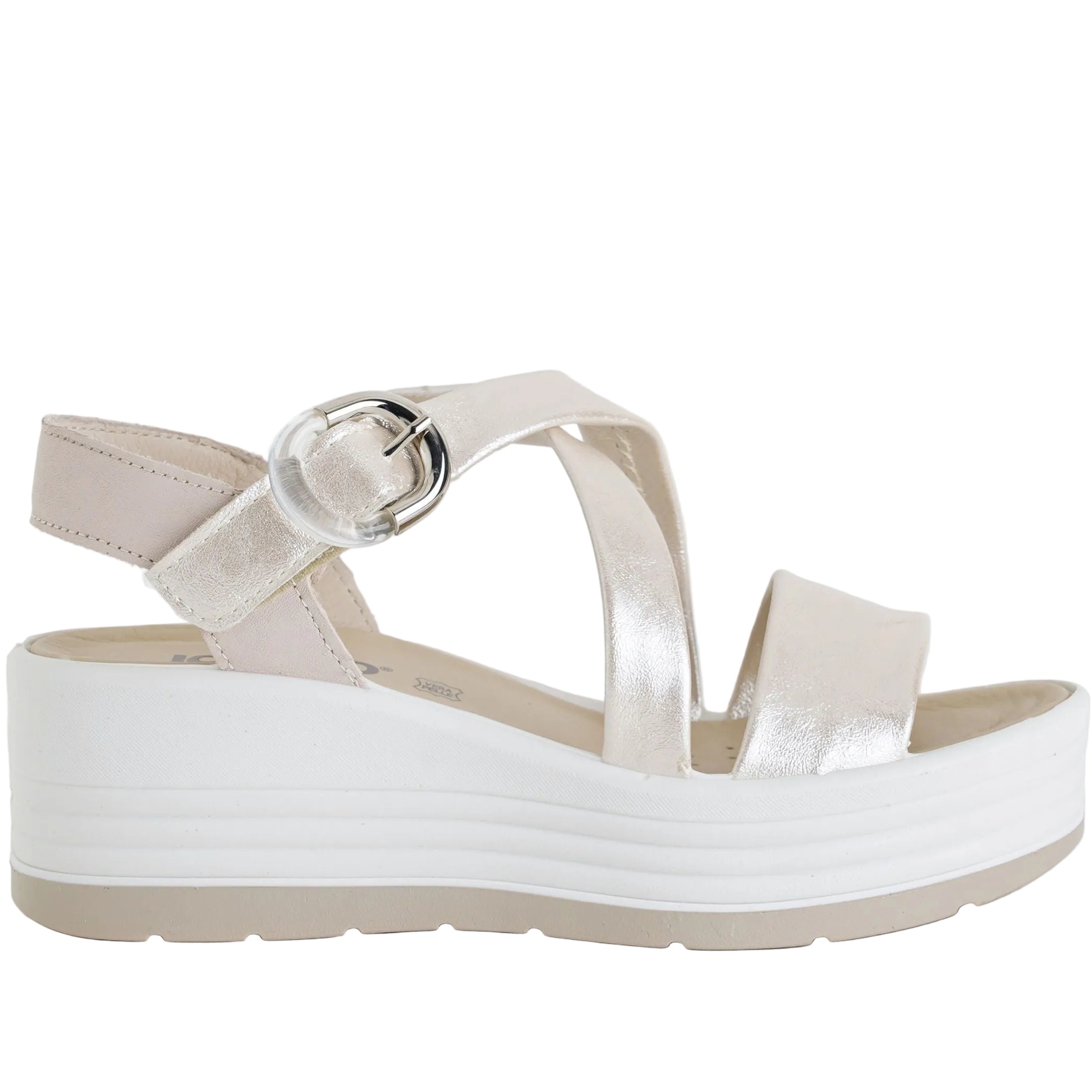 Sandalo alto Igi&Co 1164722 in pelle Bianco/Panna Donna