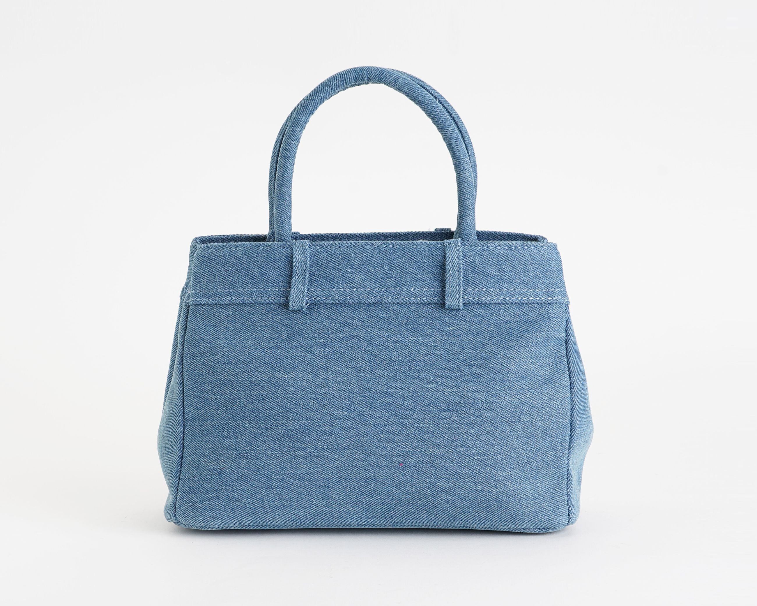 Borsa a mano SECRET PON-PON BAG POCHE DENIM - zip, tracolla rimovibile, donna