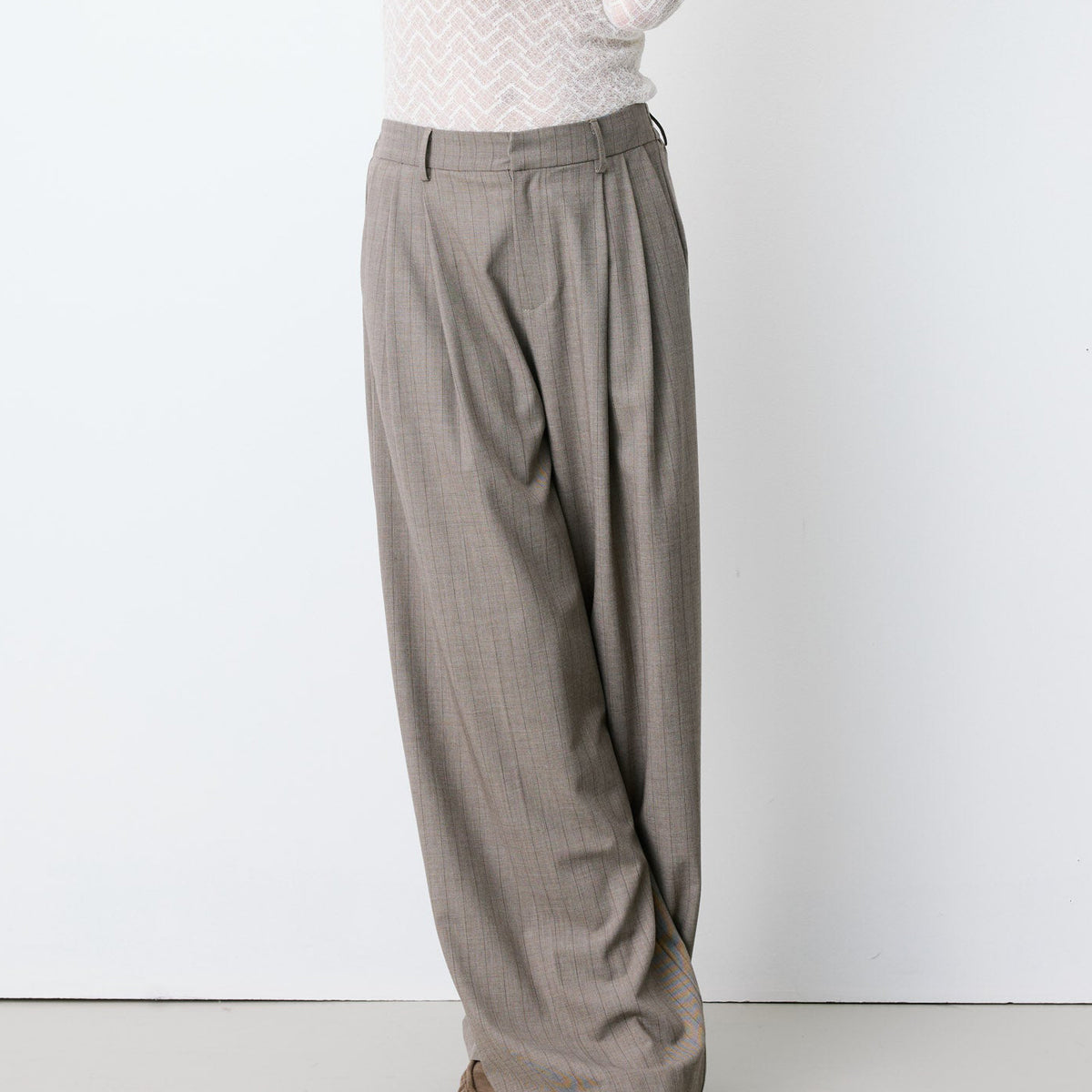 Pantalone sartoriale Grace&Mila Ardoise FW2613030 Rayure Donna
