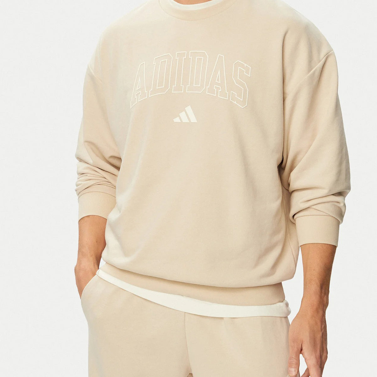 Felpa Adidas Seasonal Essentials Collegiate Crew KF4253 Crli/Ivory Uomo