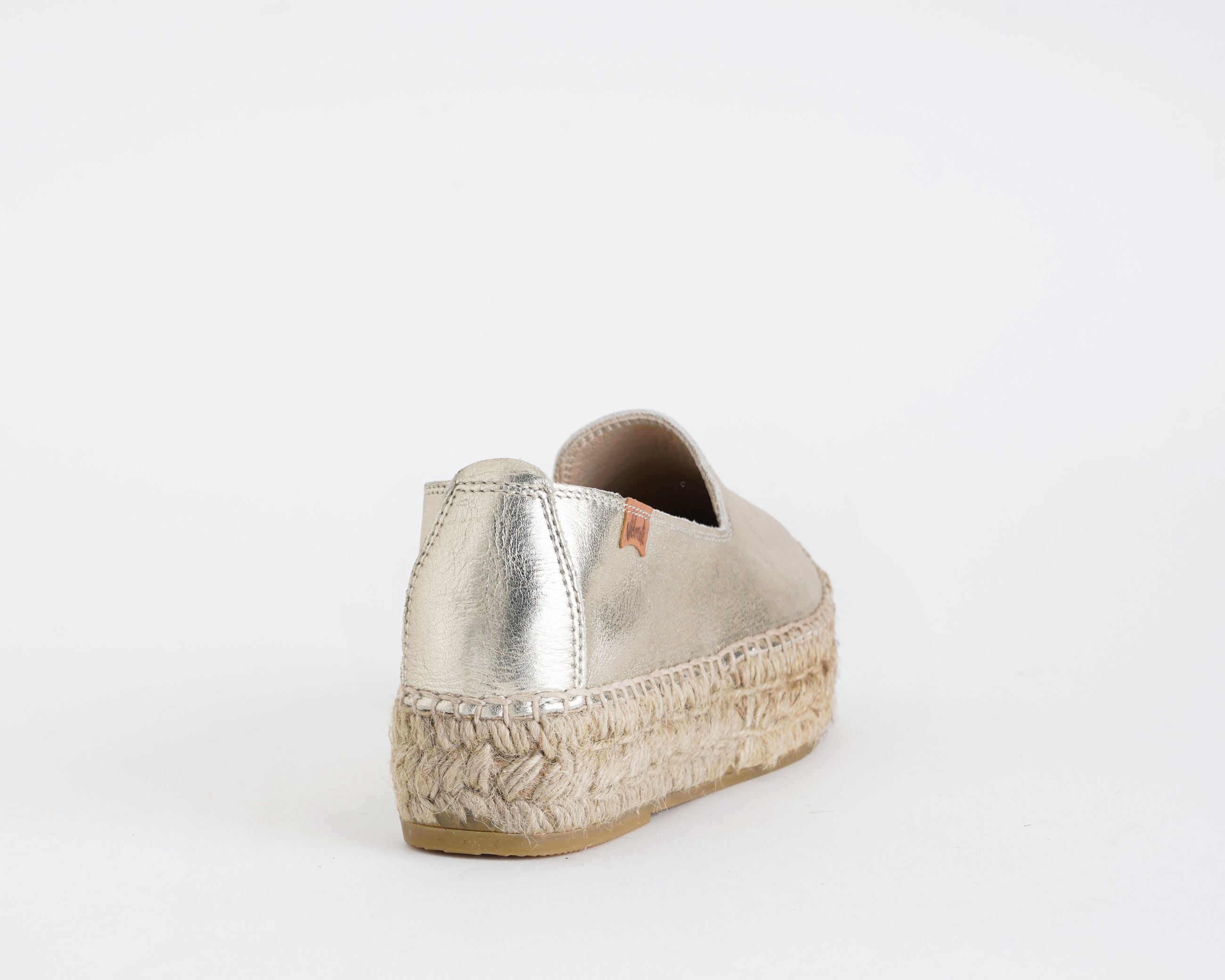 VIDORRETA Espadrillas 0165 nappa metallizzata platino donna - art. 0165
