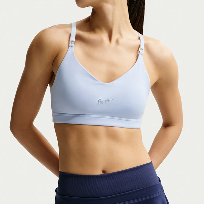 Bra regolabile con imbottitura Nike IO1287-407 Hydrogen Blue Donna