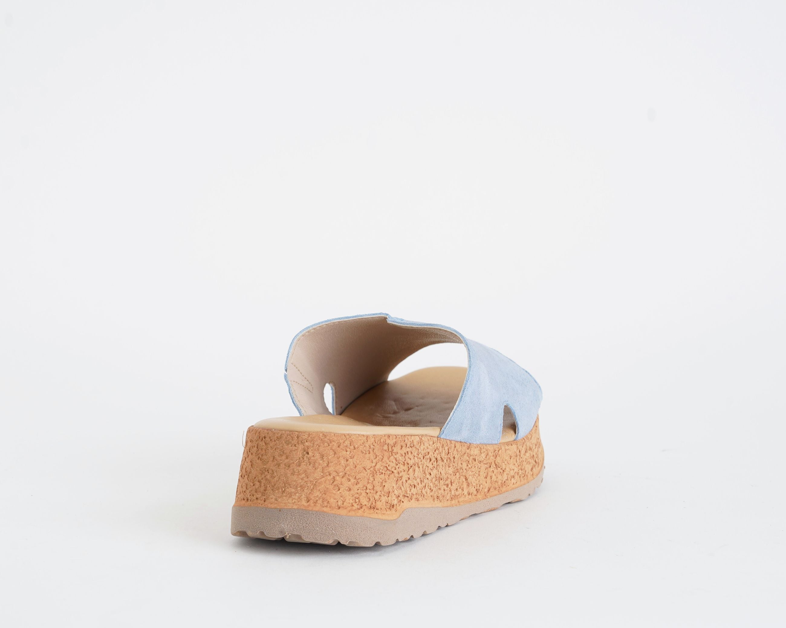 Sandalo Melluso 019288 denim donna - Suede sottopiede in pelle suola gomma tacco 4,5 cm taglie 36-41