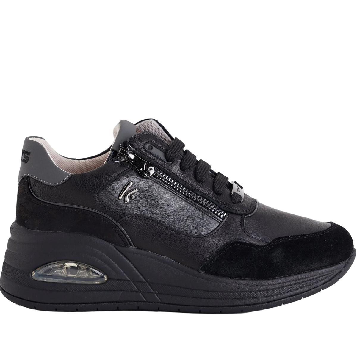 Sneakers con zeppa Keys K-13610 Black
