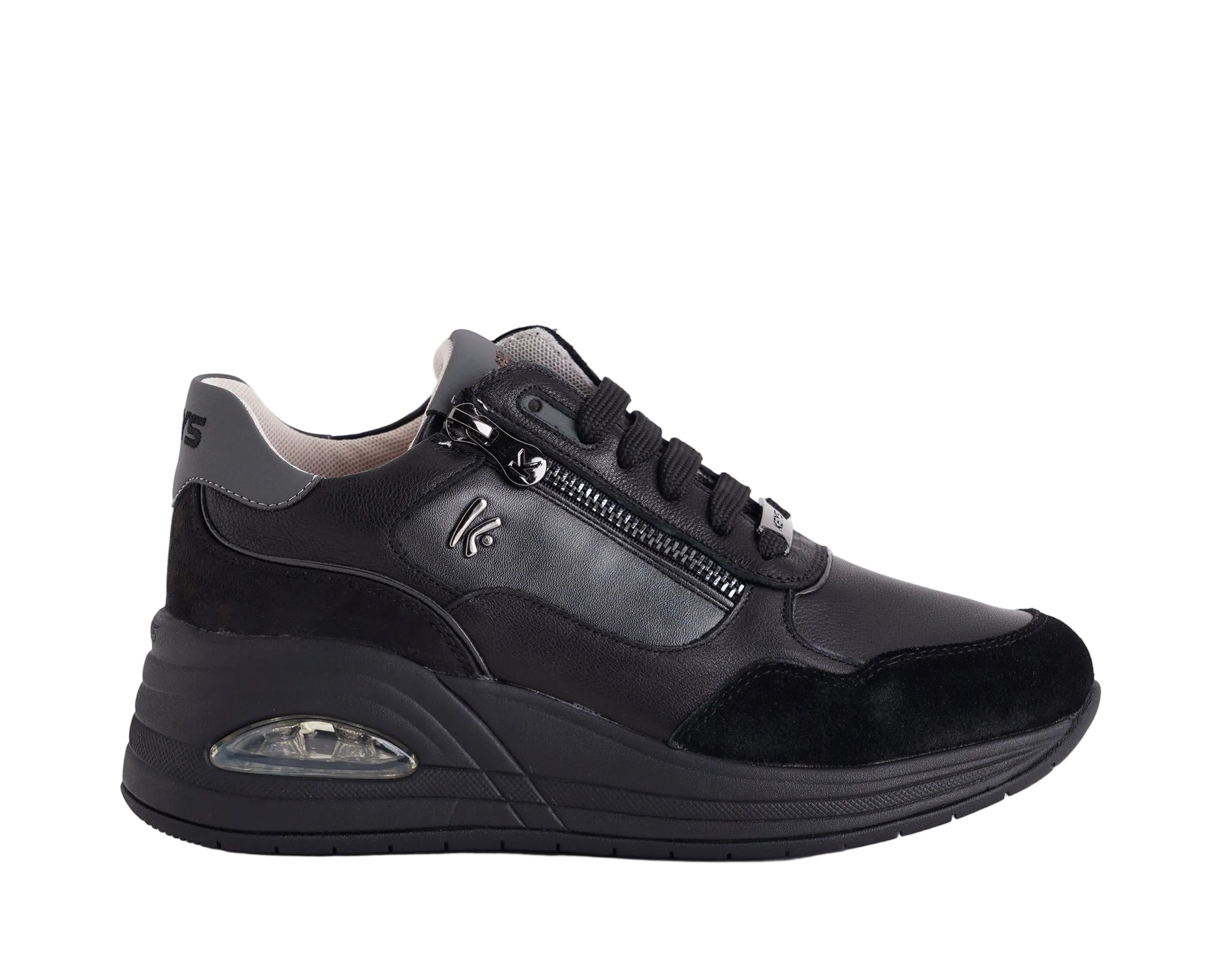 Sneakers con zeppa Keys K-13610 Black