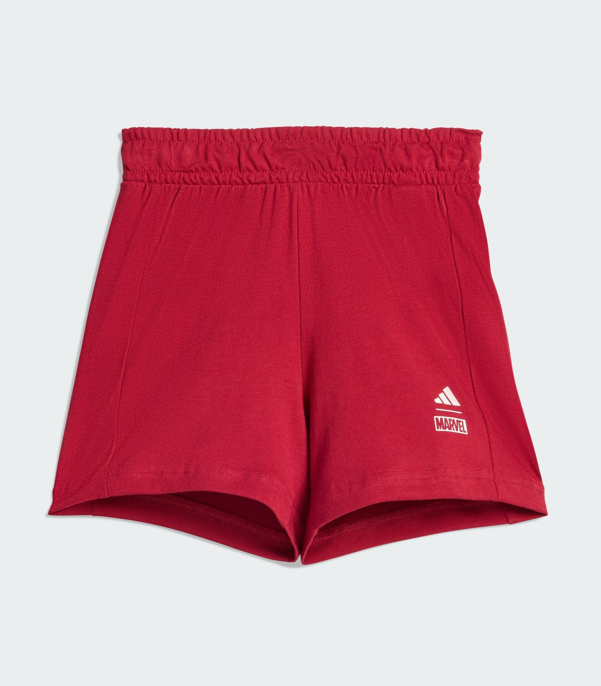 Vista frontale shorts Adidas Marvel Spider-Man JZ3550 Off White bambino