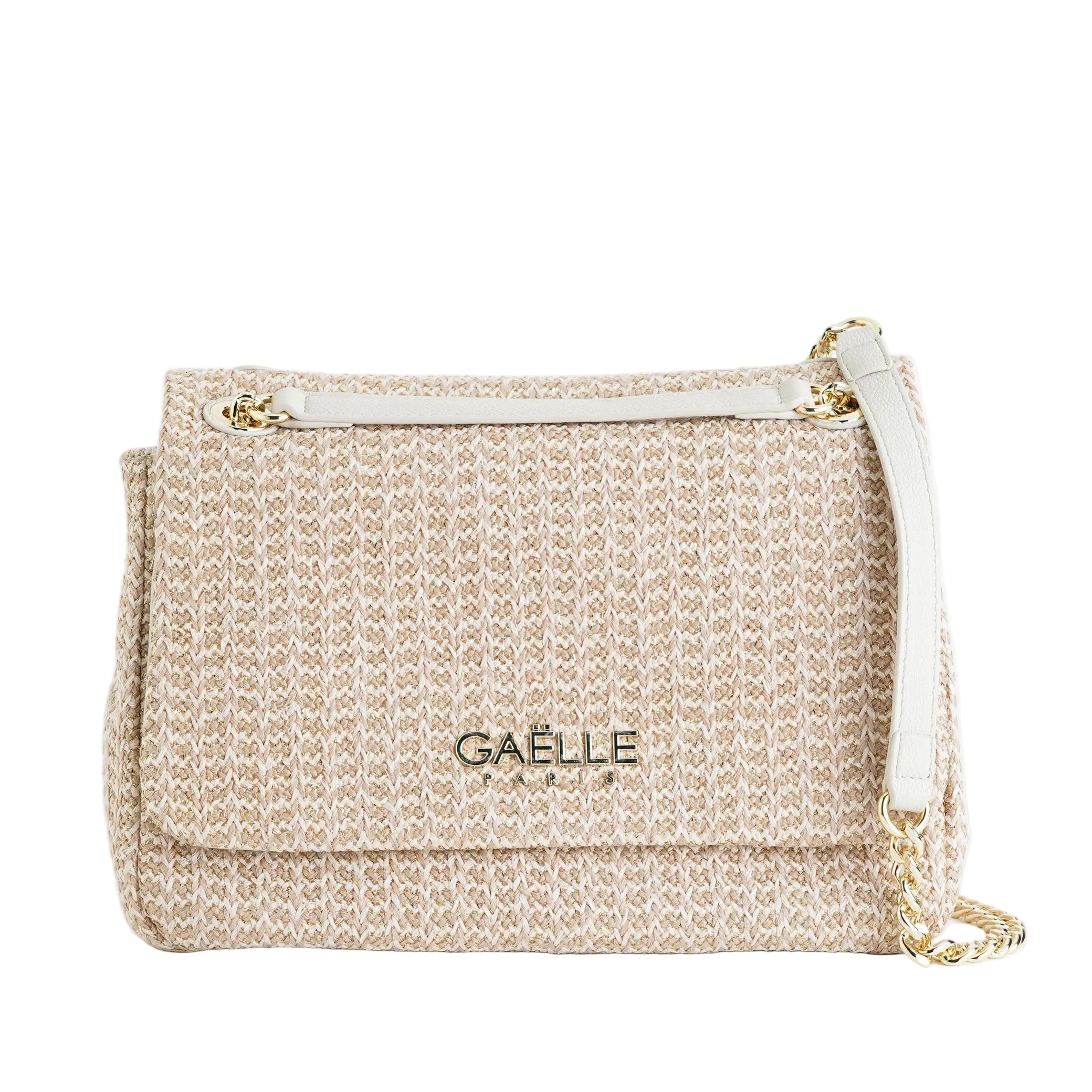 Borsa A Tracolla In Raffia Gaelle GAACW03096 Beige Donna