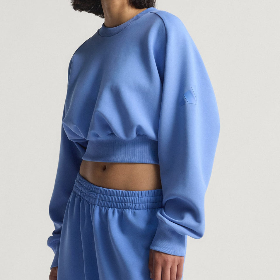 Felpa ADIDAS Soft Lux Loose JV9895 Blu fusion Donna