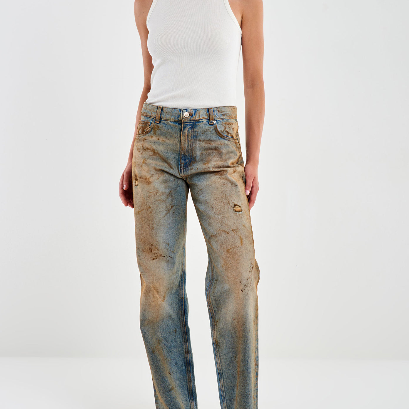 Jeans Icon Alex Effetto Invecchiato VICOLO DF5156 Donna