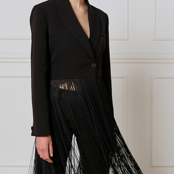 Blazer con frangie ACCESS FASHION 54-1073-168 Nero Donna