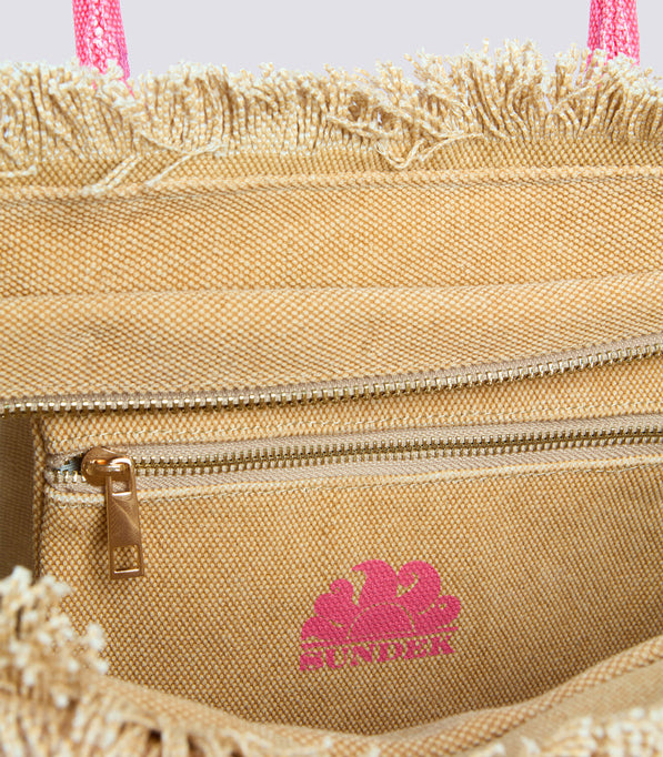 Tote Bag regular Sundek con effetto stone washed AW909ABCA600 Durian