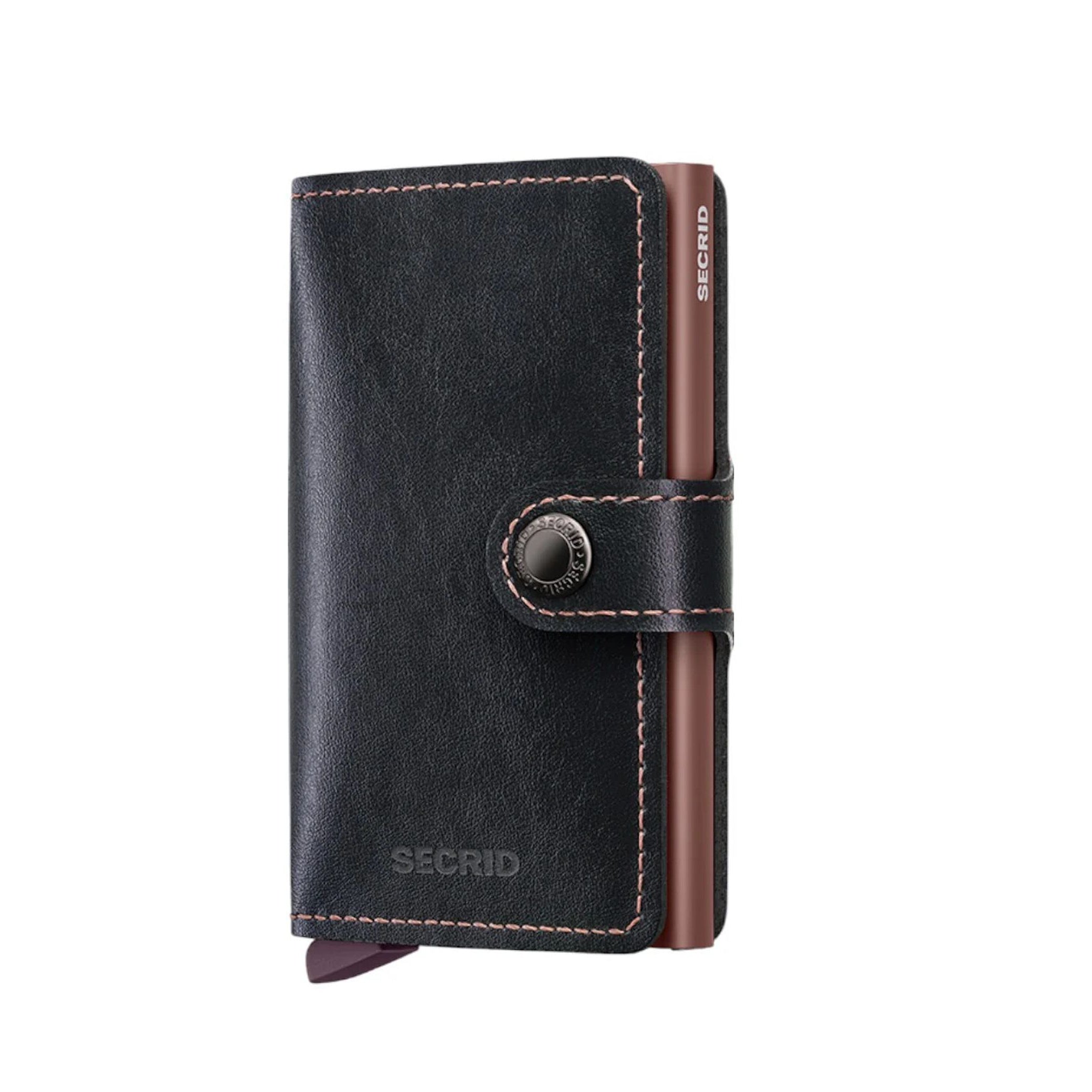 Portafoglio Secrid MMI-Black-Rose colore Black/Rose – miniwallet con Cardprotector RFID in alluminio