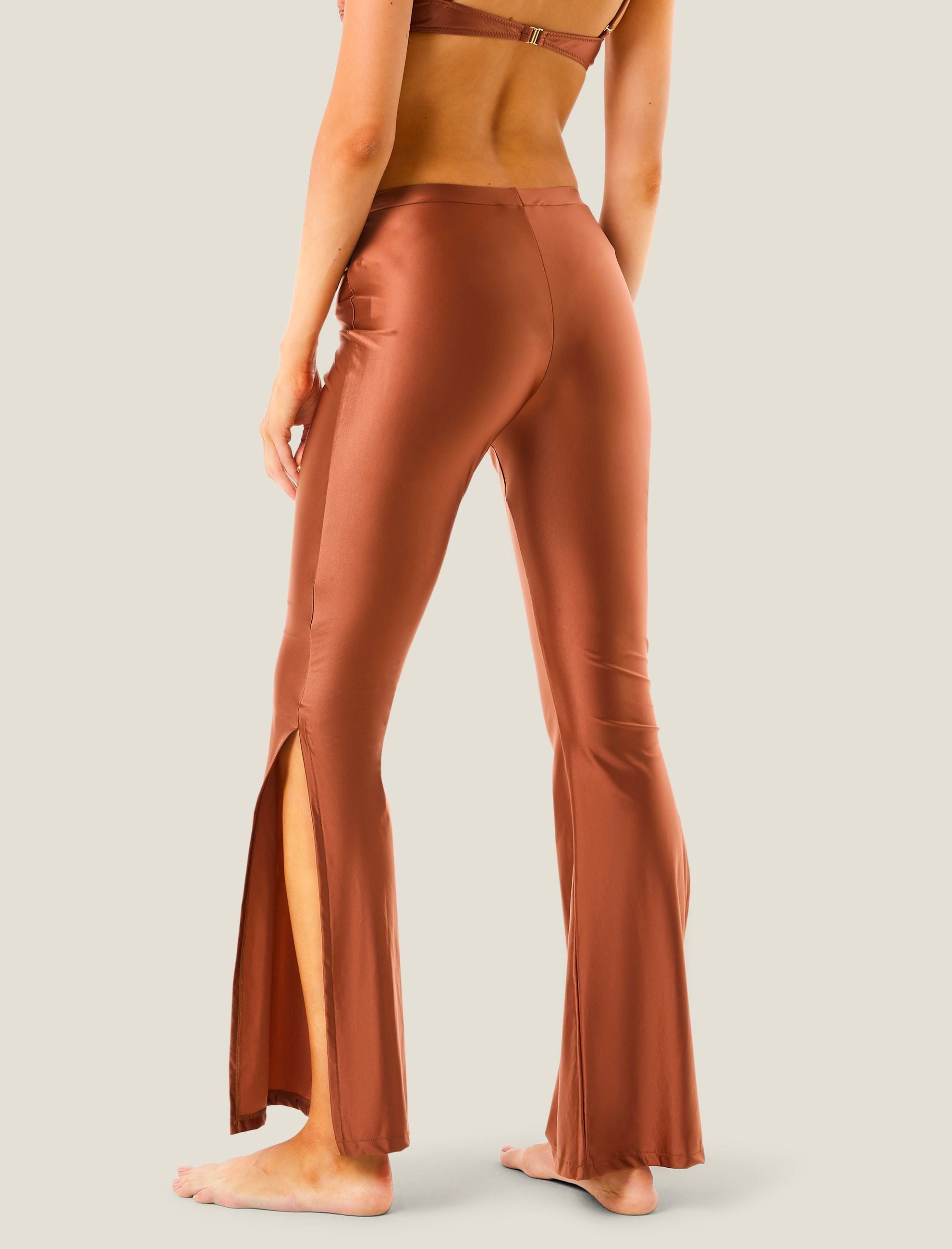 4GIVENESS 126WCUPT5748 Bronzo – Pantalone donna Glossy Touch Resort