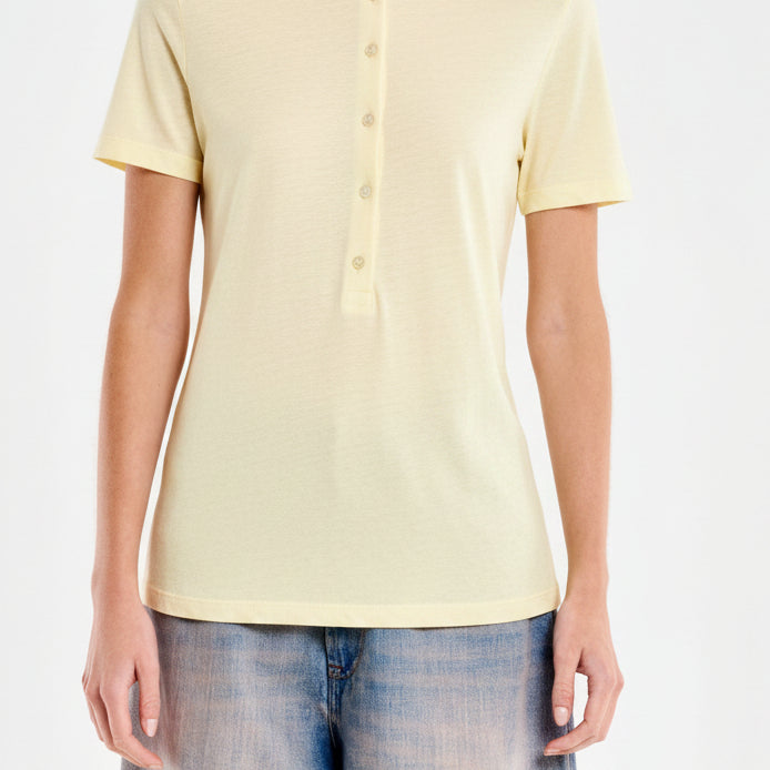T-Shirt misto lino Vicolo UAB0025 Bianco Donna
