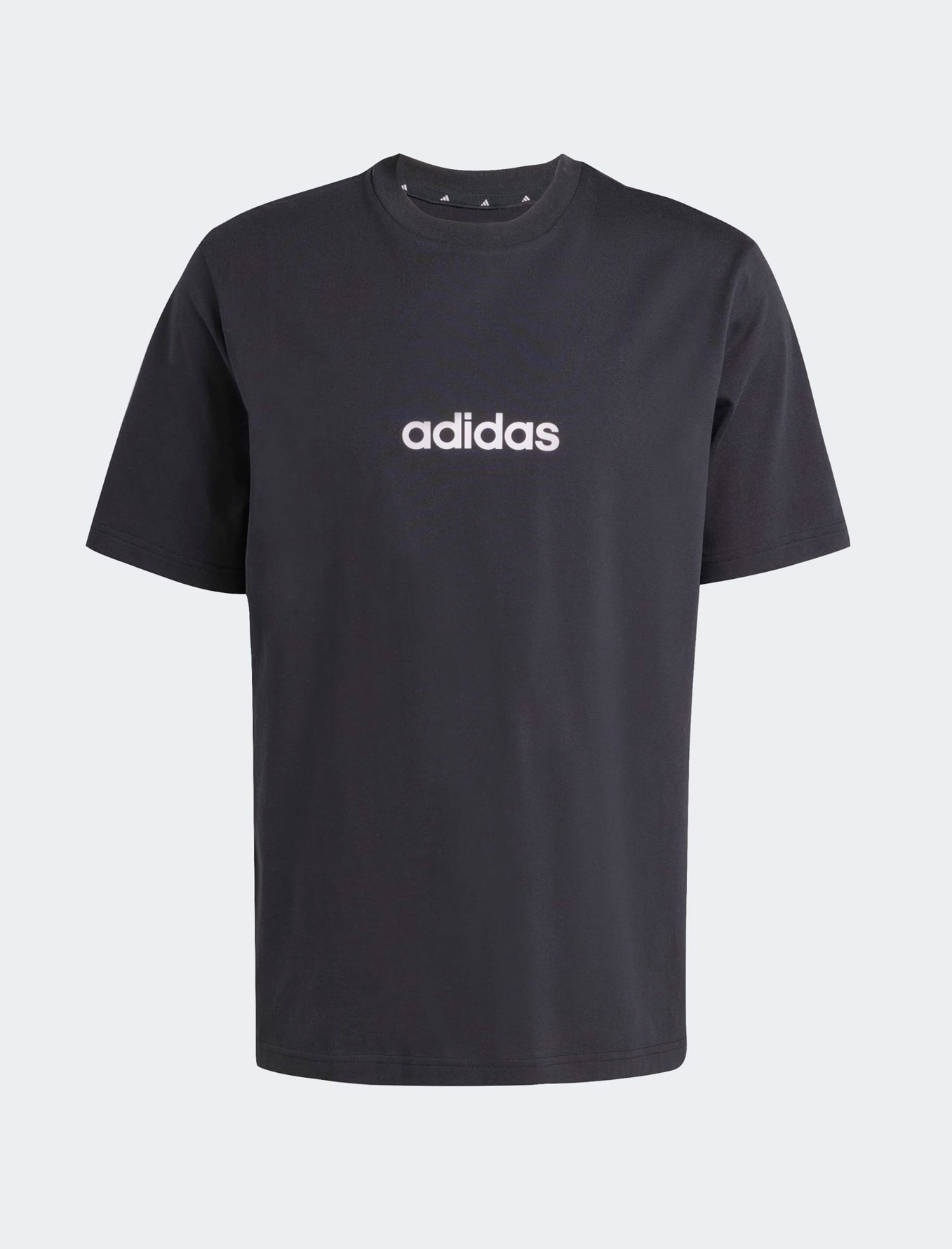 T-shirt Adidas Essentials Linear JE8993 nera uomo foto catalogo