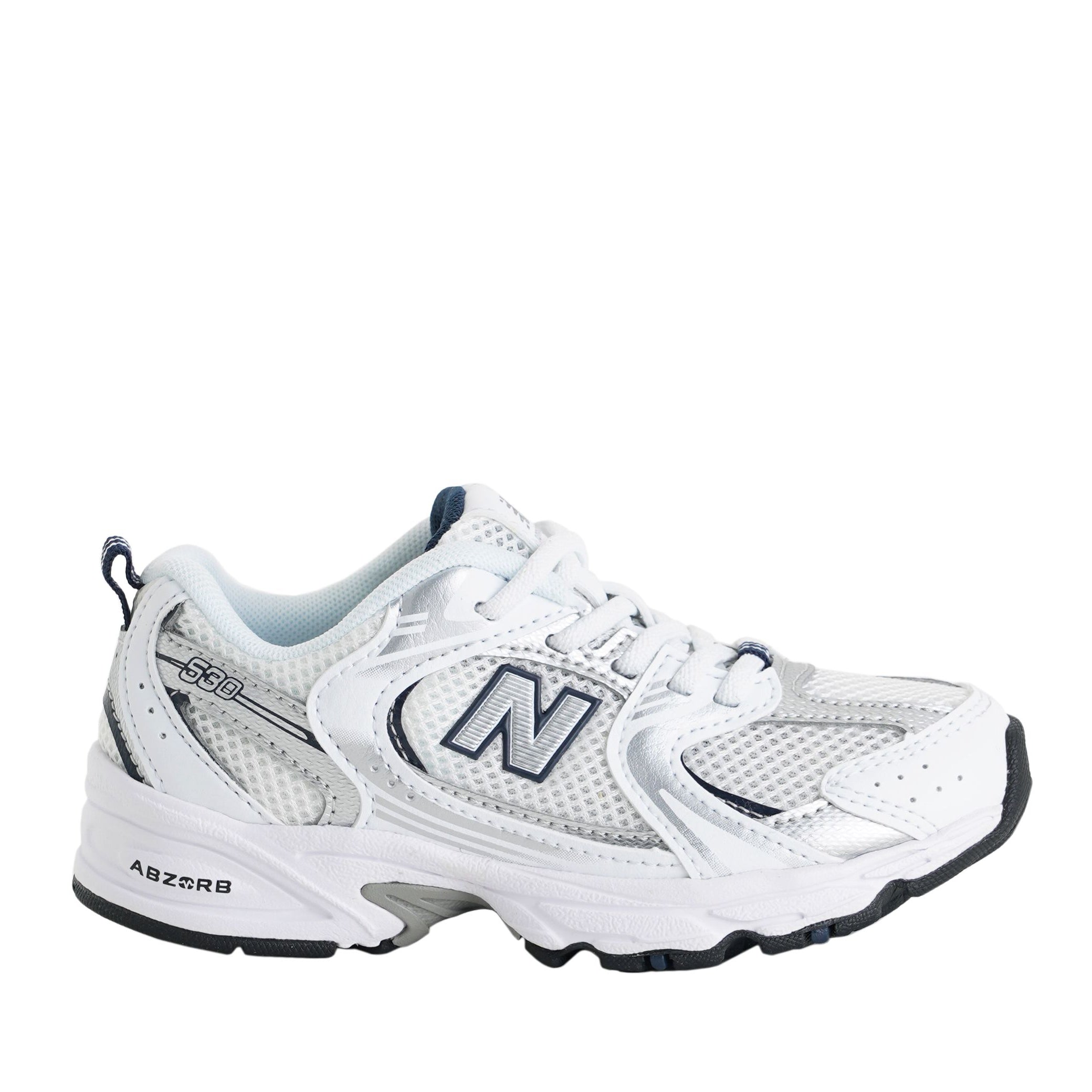 Sneakers Lifestyle New Balance 530 Bungee Lace PZ530SB1 White/Indigo/Silver metallic Unisex bambino