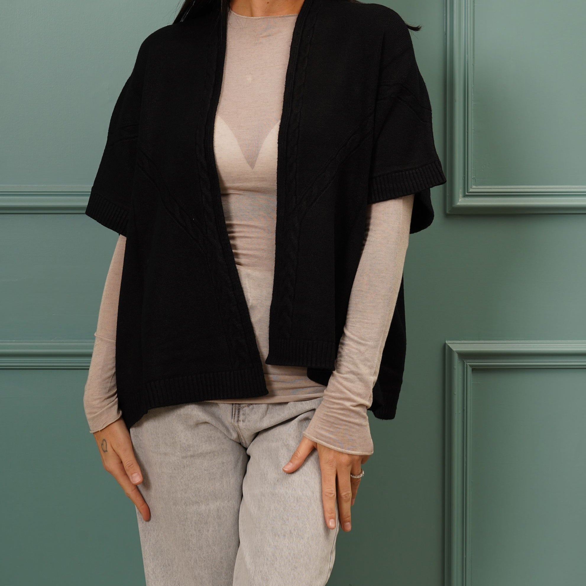 Cardigan manica corta BB GLAMOUR JN1016 Donna