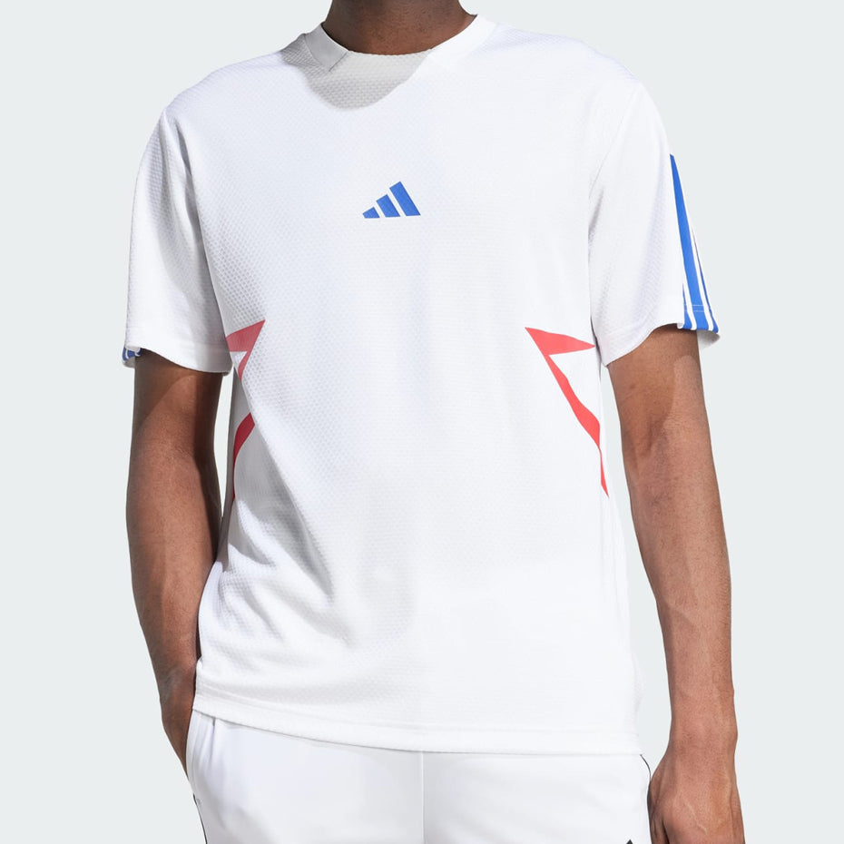 T-Shirt ADIDAS Tiro Cb Tee JN2578 Bianco/Rubino/Blu semilucido Uomo