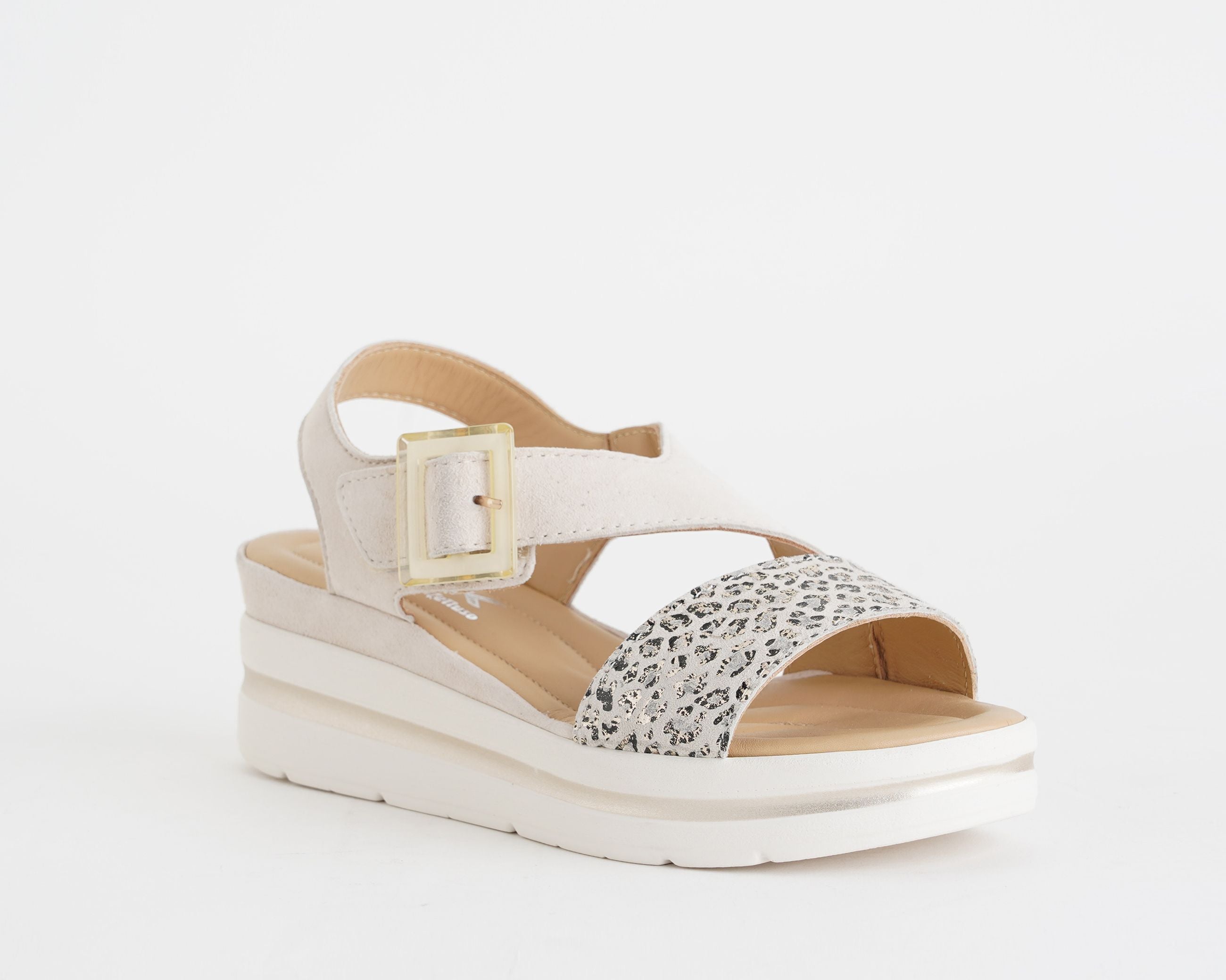 Sandalo con zeppa MELLUSO 019270 Crema