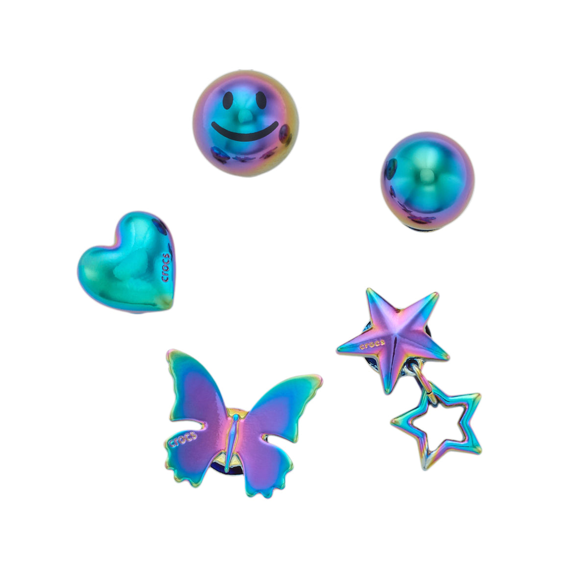 Jibbitz Crocs Iridescent Meta 5 Pack CR.5861 JIB multicolore iridescente - Accessori scarpe Crocs unisex
