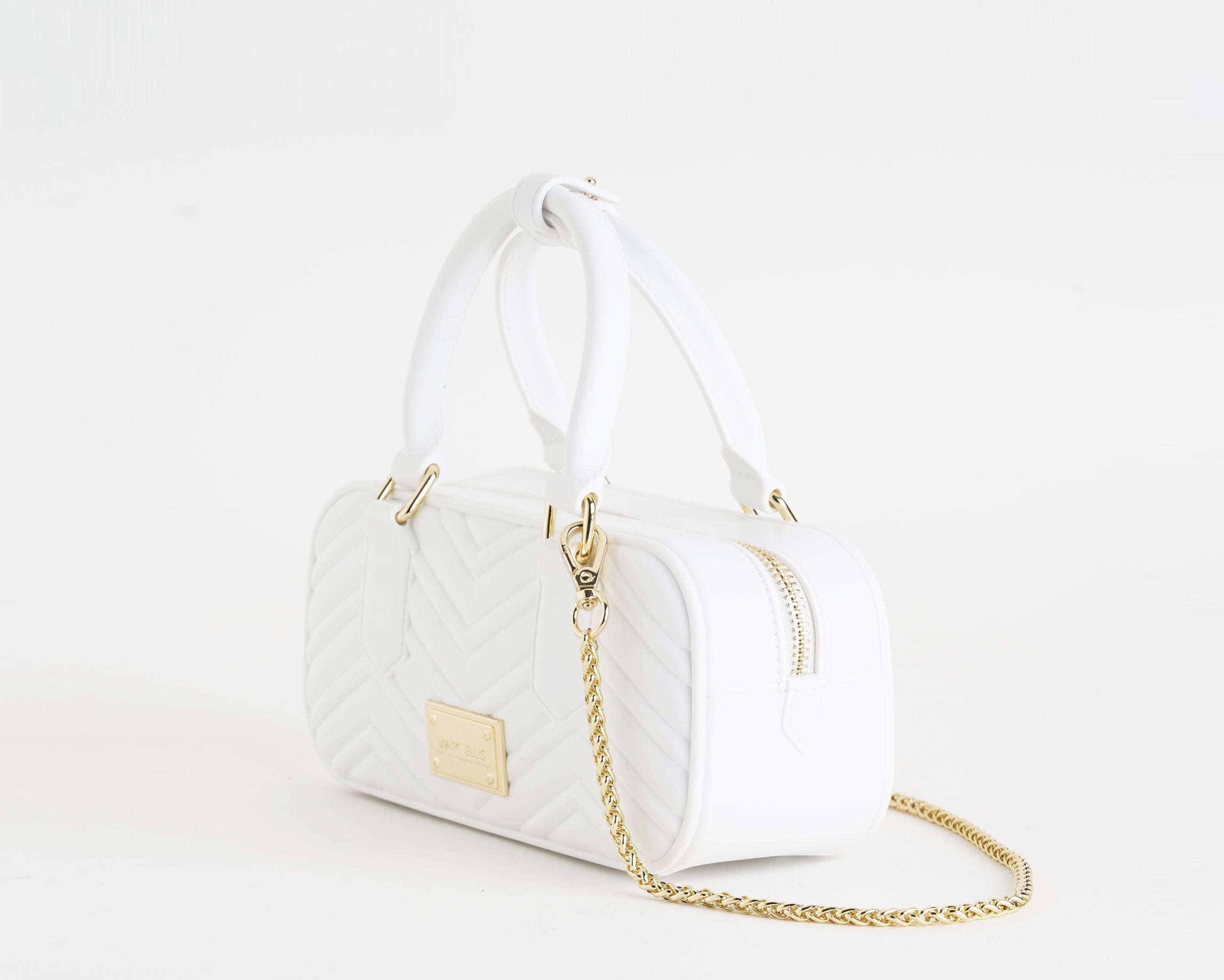 Borsa a mano Marc Ellis Flat Soho 26 Donna Milk Light Gold - Vista laterale