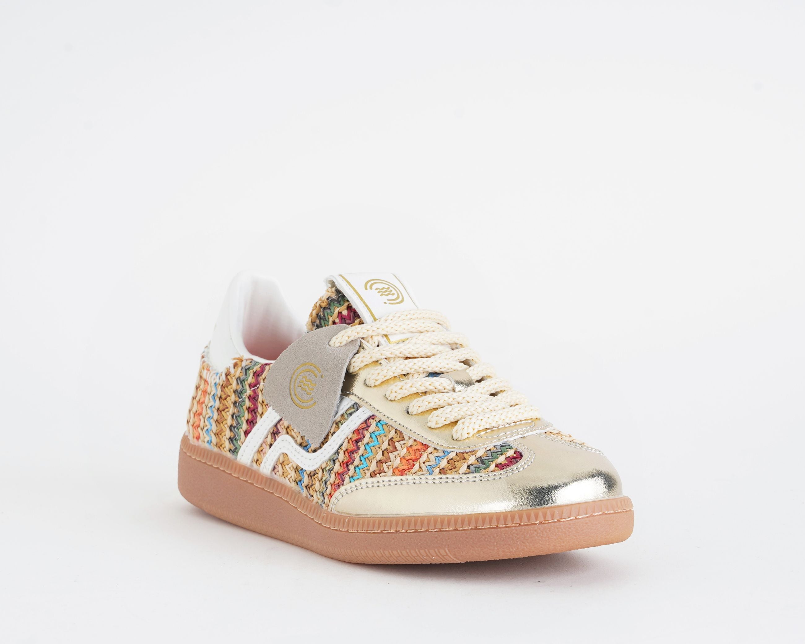 Sneakers Polo Prima Base 51563 tomaia intrecciata multicolor – vista semilaterale