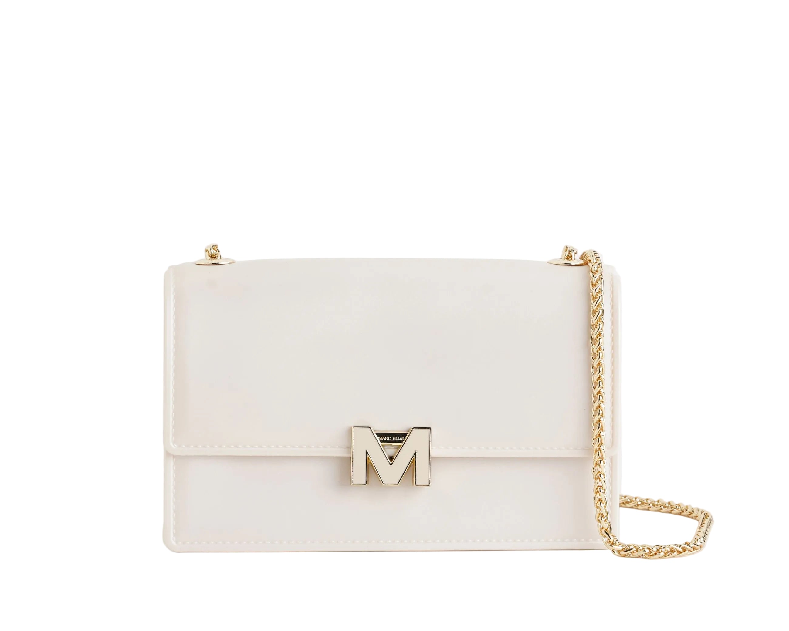 Borsa a spalla Marc Ellis Supermee M Beige – Vista frontale