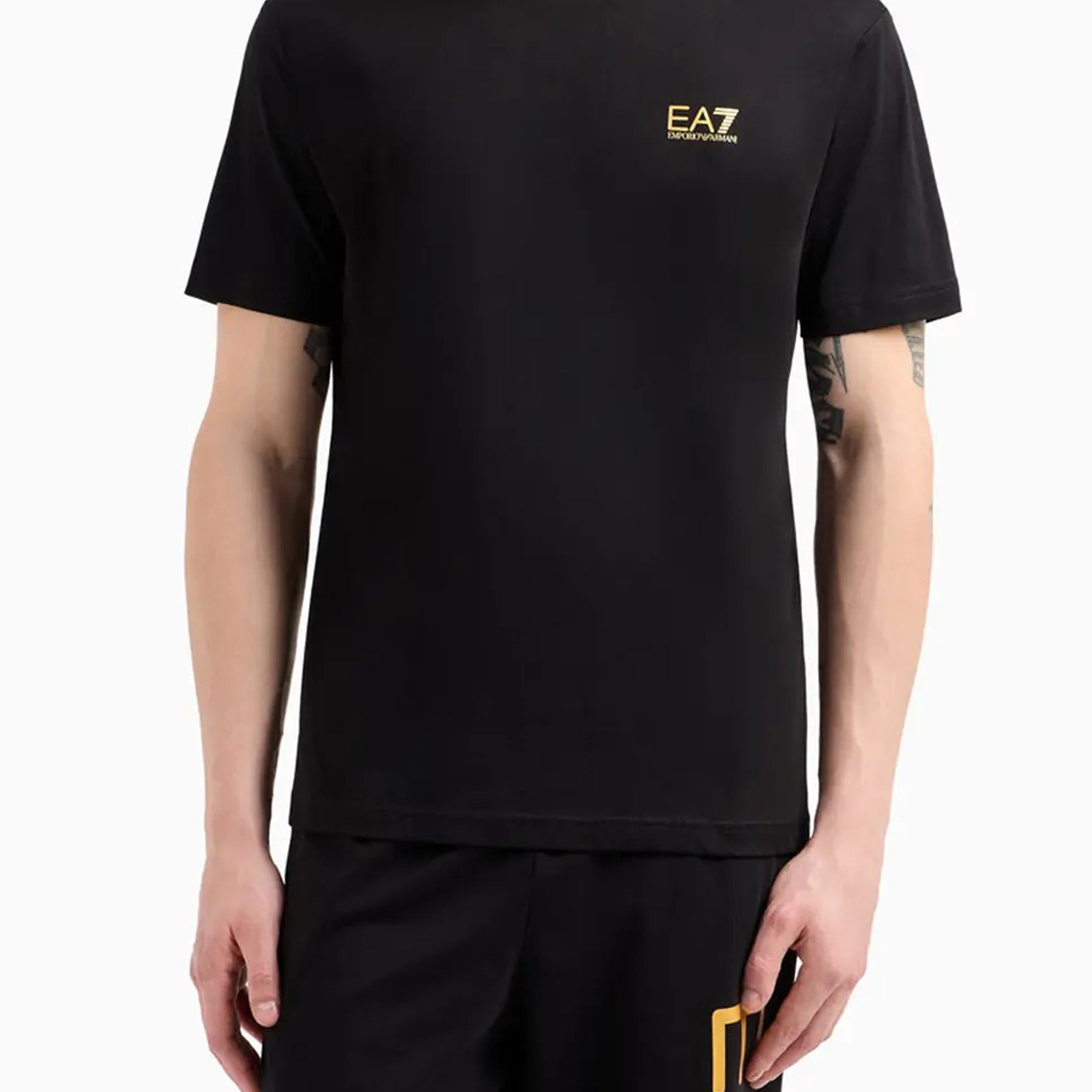 T-Shirt AF10375 EA7 EMPORIO ARMANI colore Black Gold MC004