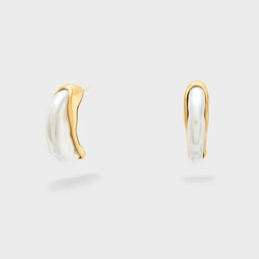 Orecchini Nalì Pendenti Con Perla PWOR0035 Bianco/Oro