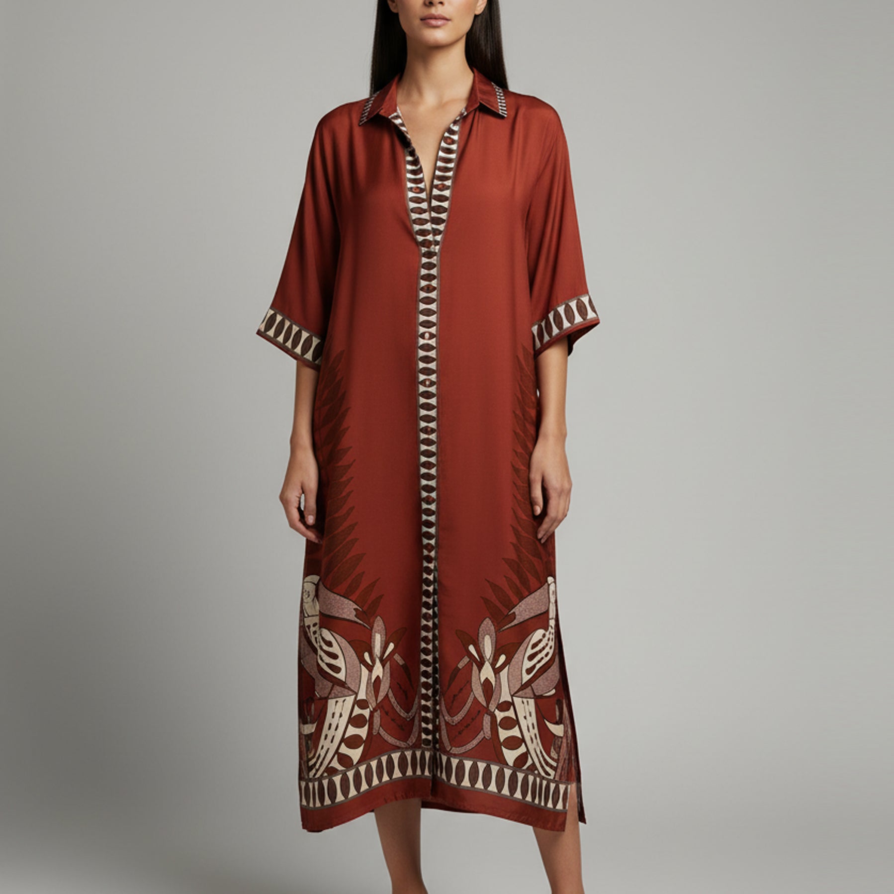 Abito lungo Anonyme Marrakesh A76SD092 Brick
