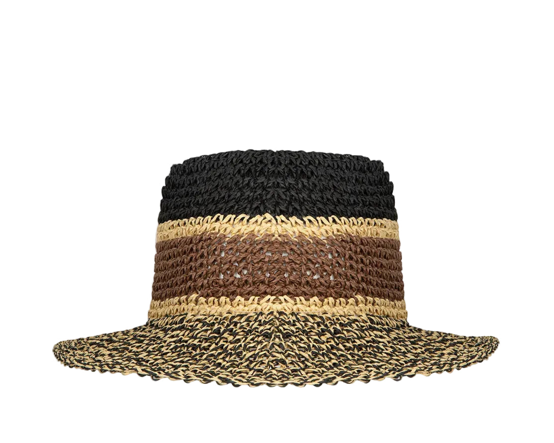 Cappello in carta paglia nero Me Fui SW0220-BK donna