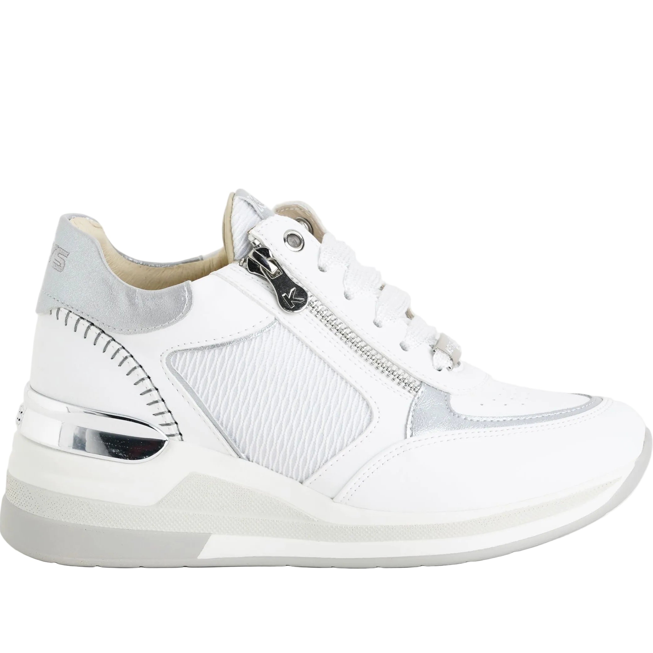 Sneakers alta Keys K-11812 White/Silver Donna
