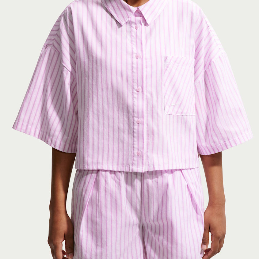 Nike Camicia Oversize Sportswear Chill Poplin II4228-503 Lt Magenta donna