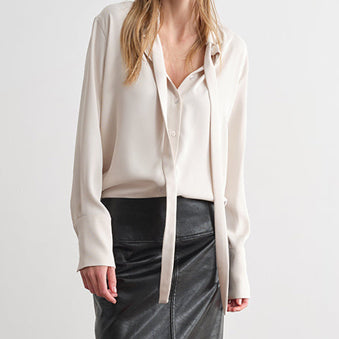 Camicia in twill fluido JIJIL JPI25CA095.0CP0061 Vaniglia Donna