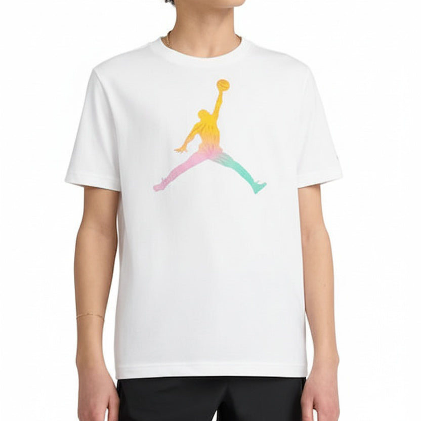 T-Shirt Jordan Jumpan Tie Dye 95F822-001 White Unisex bambino