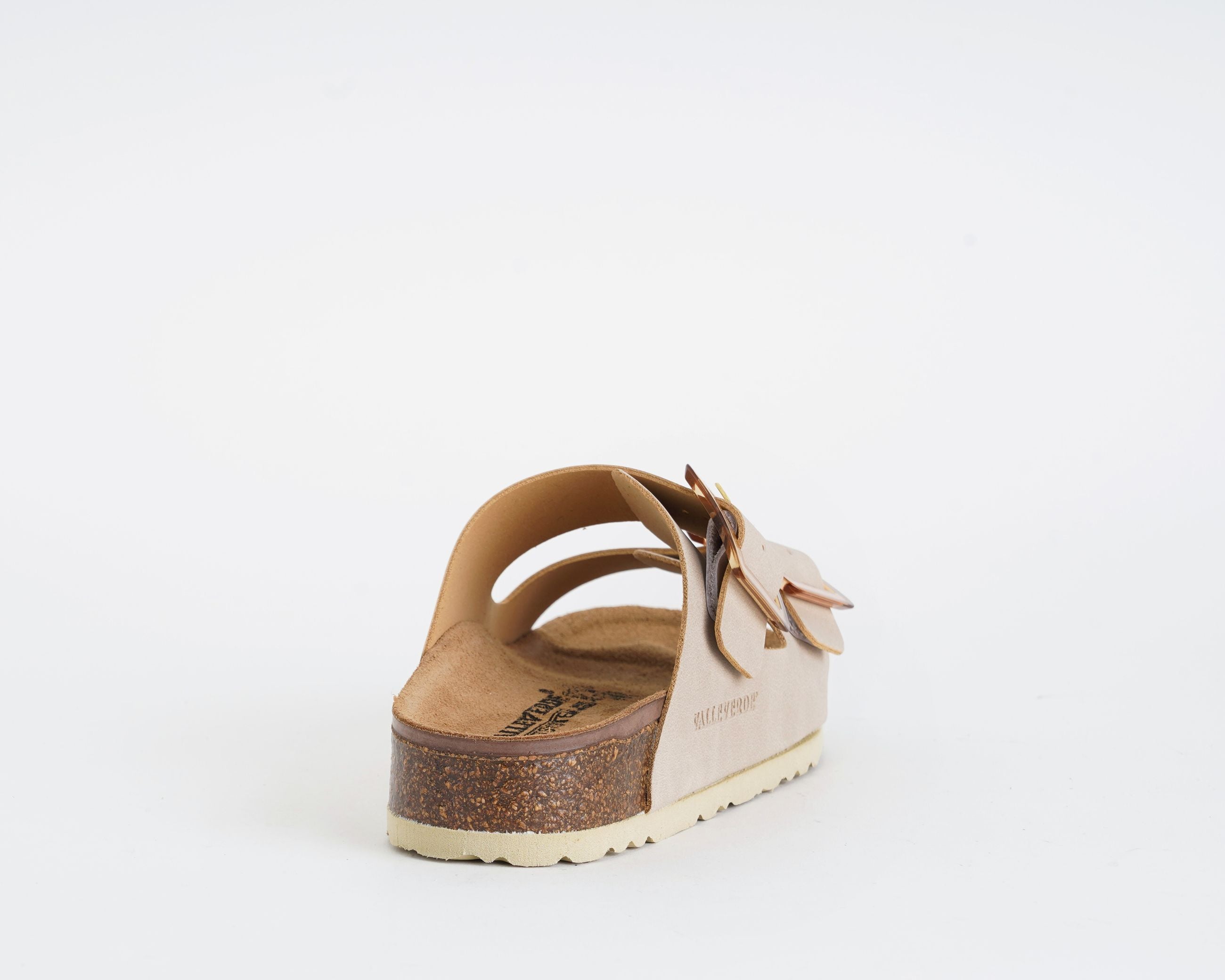 Sandalo VALLEVERDE VH31801BC BEIGE - nabuk, fibbie regolabili, donna