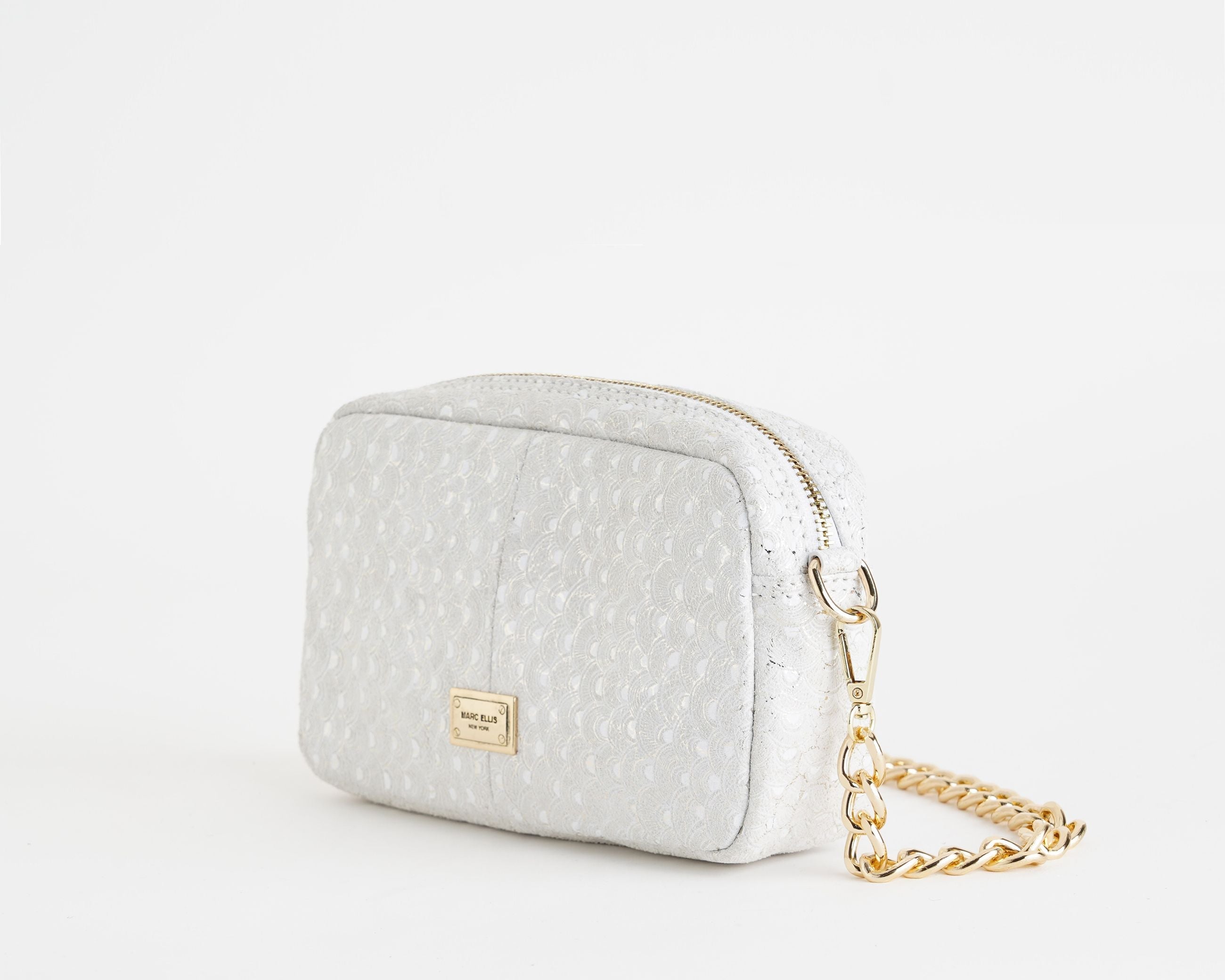 Borsa a tracolla Marc Ellis Juliet Kc Off Blanc/Gold