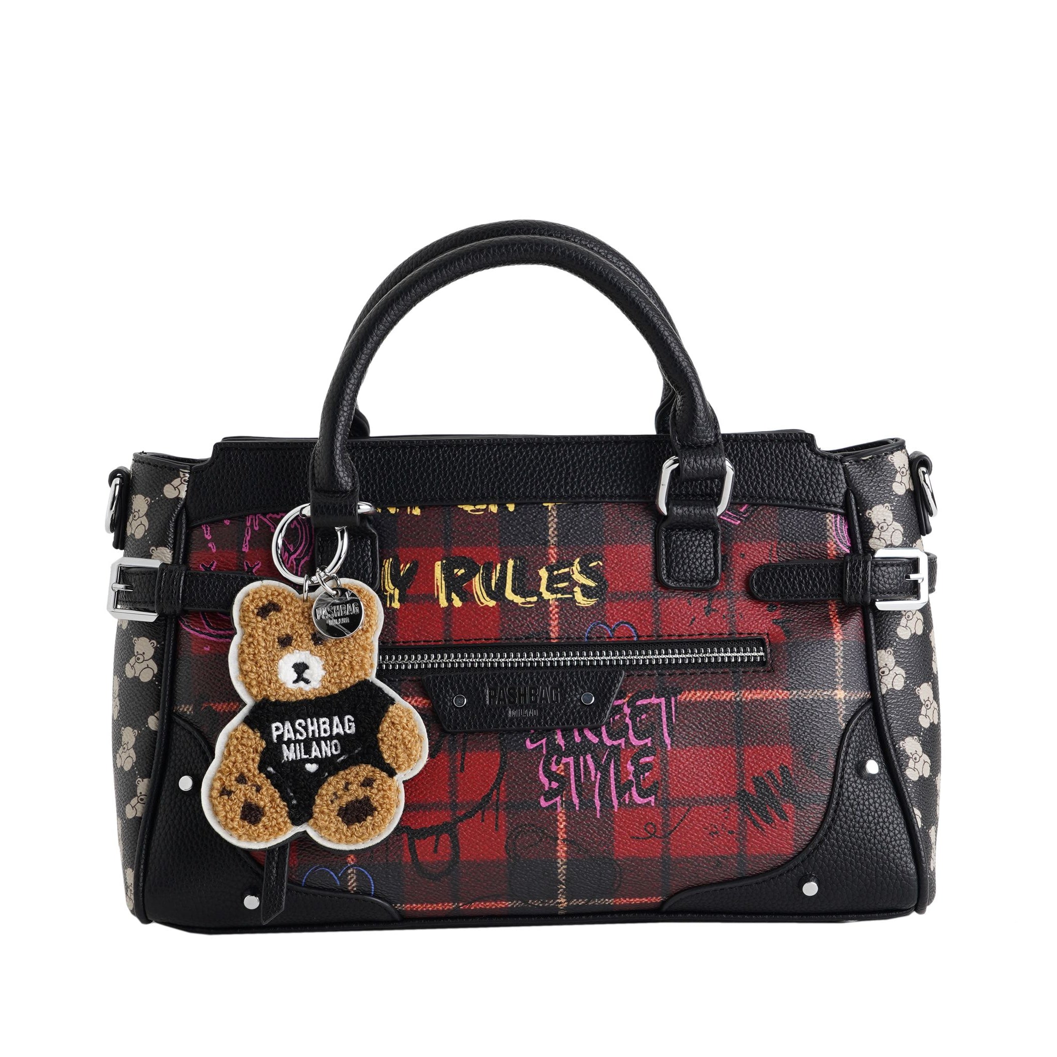 Borsa a mano PASG BAG mod.Maeve 18741-MIX-W5B-P Nero multi Donna